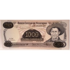 NICARAGUA 1987 . FIVE HUNDRED THOUSAND 500,000 / ONE THOUSAND 1,000 CORDOBAS BANKNOTE . ERROR . REVALUATION OF CURRENCY